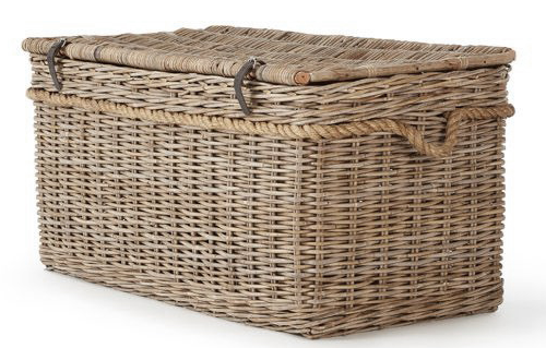 Luxury Trunk - Large Basket with Leather Straps