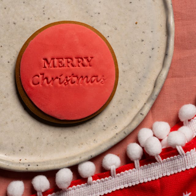 Hand Decorated Merry Christmas Cookie
